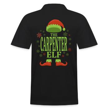 Schreiner Weihnachtself - Männer Poloshirt - Schwarz - Hinten - Kai (181cm)