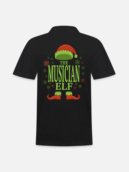 Musician Christmas Elf - Men's Polo Shirt - black
