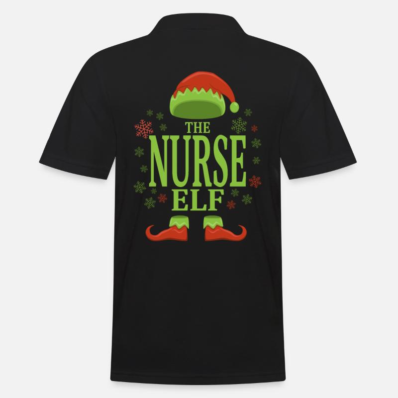 Krankenschwester Weihnachtself - Männer Poloshirt - Schwarz