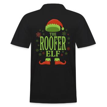Roofer Christmas Elf - Men's Polo Shirt - black - Back - Kai (181cm)
