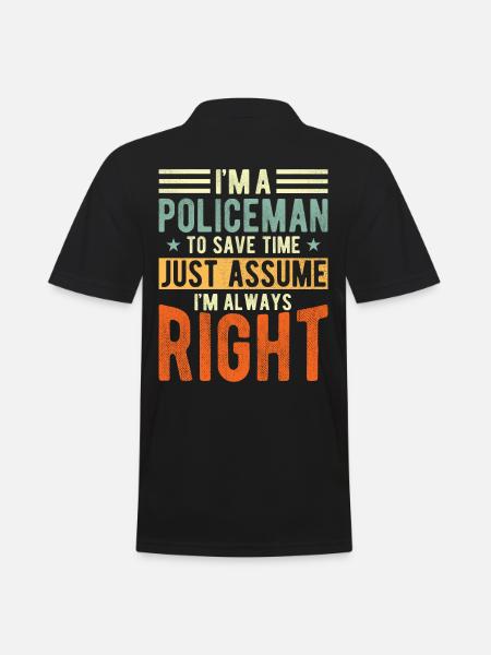 Policeman - Men's Polo Shirt - black