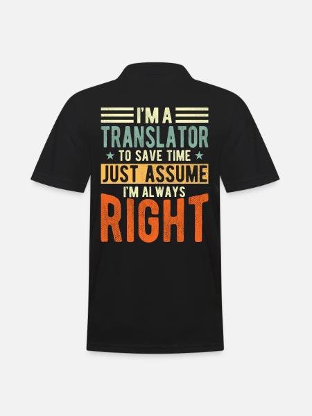 Translator - Men's Polo Shirt - black