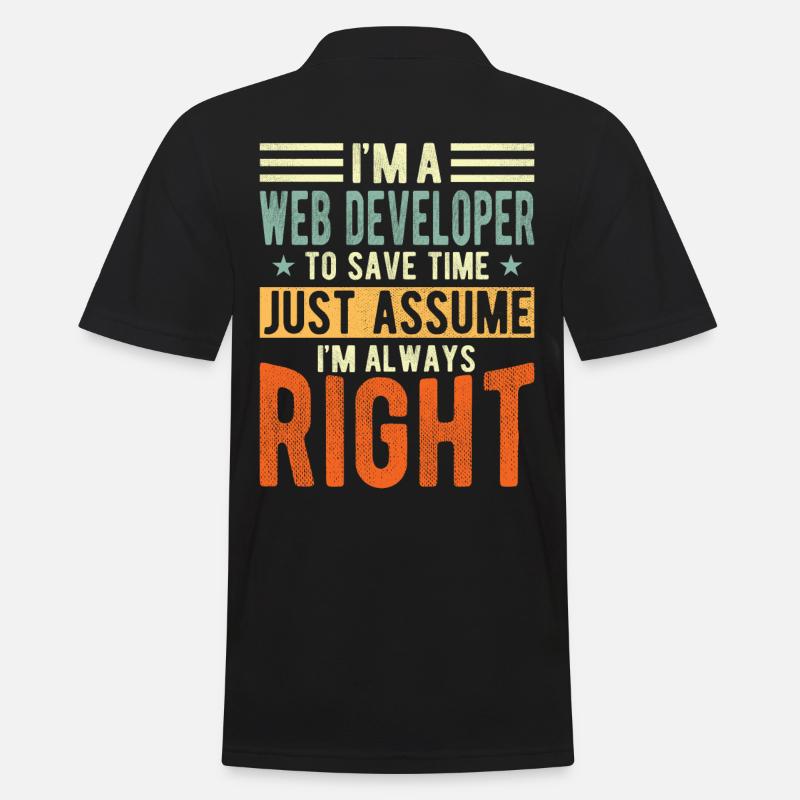 Web Developer - Men's Polo Shirt - black