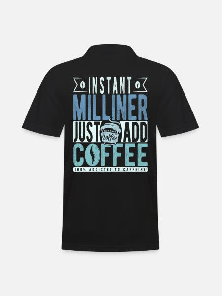 Hatter Coffee Saying - Men's Polo Shirt - black