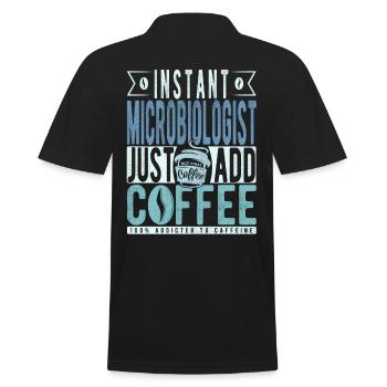 Microbiologist coffee saying - Men's Polo Shirt - black - Back - Kai (181cm)