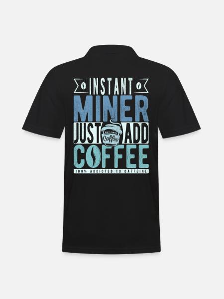 Bergmann coffee saying - Men's Polo Shirt - black