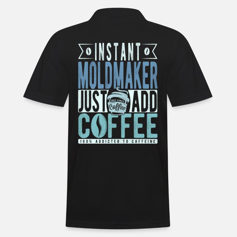 Formenbauer Kaffee Spruch - Männer Poloshirt - Schwarz