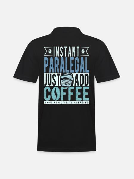 Paralegal coffee saying - Men's Polo Shirt - black