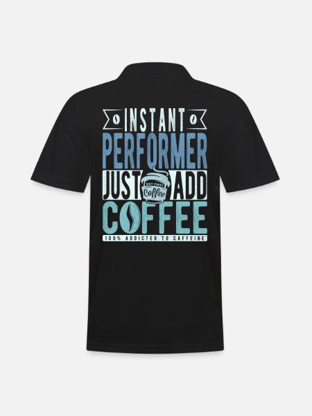 Artist Coffee Saying - Men's Polo Shirt - black