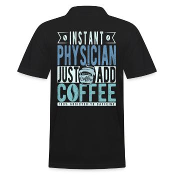 Docteur café dicton - Polo Homme - noir - Dos - Kai (181cm)