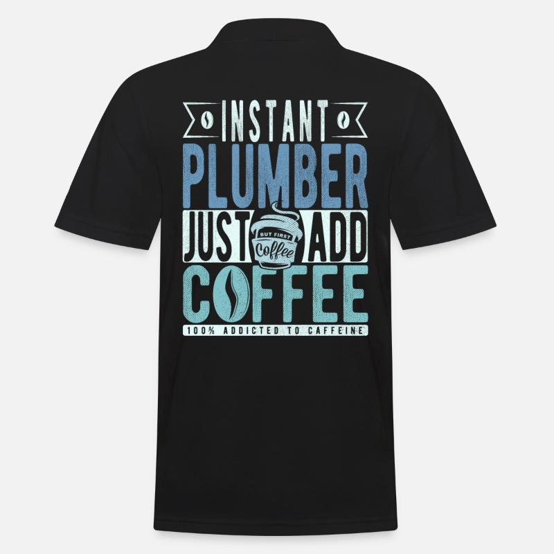 Dicton de café plombier - Polo Homme - noir