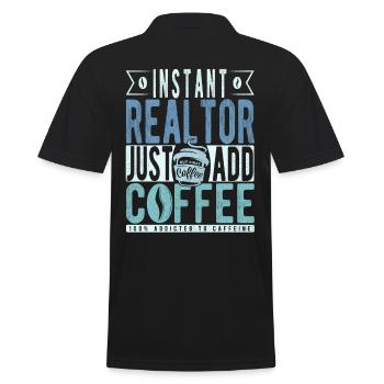 Courtier café dicton - Polo Homme - noir - Dos - Kai (181cm)