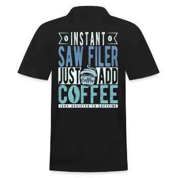 Saw Filer Coffee Dicton - Polo Homme - noir - Dos - Kai (181cm)