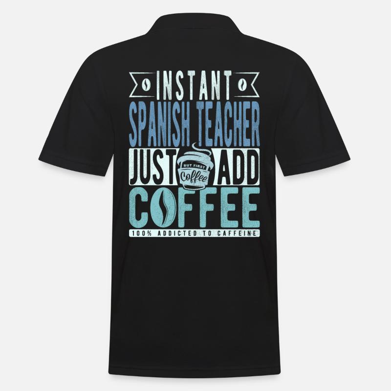 Professeur d’espagnol Café Citation - Polo Homme - noir