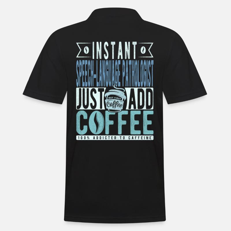Language pathologist coffee saying - Men's Polo Shirt - black