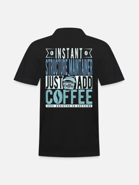Strukturbleiberin Kaffee Spruch - Men's Polo Shirt - black