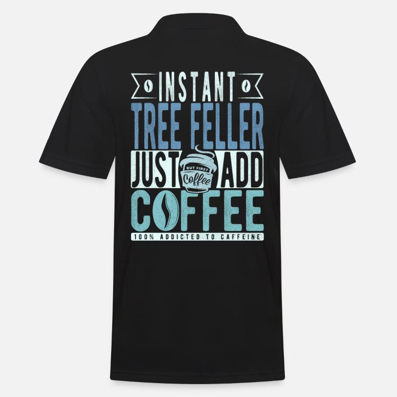 Baum Faller coffee saying - Men's Polo Shirt - black