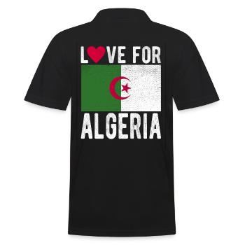 Algerien Souvenir - Männer Poloshirt - Schwarz - Hinten - Kai (181cm)