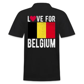 Belgique Souvenir - Polo Homme - noir - Dos - Kai (181cm)