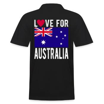 Australien Souvenir - Männer Poloshirt - Schwarz - Hinten - Kai (181cm)