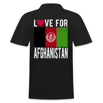 Afghanistan Souvenir - Männer Poloshirt - Schwarz - Hinten - Kai (181cm)