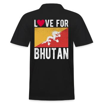 Souvenir du Bhoutan - Polo Homme - noir - Dos - Kai (181cm)