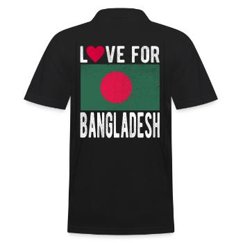 Bangladesch Souvenir - Männer Poloshirt - Schwarz - Hinten - Kai (181cm)