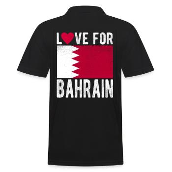 Bahrain Souvenir - Männer Poloshirt - Schwarz - Hinten - Kai (181cm)
