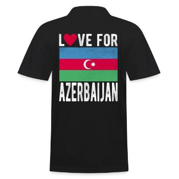 Azerbaijan Souvenir - Men's Polo Shirt - black - Back - Kai (181cm)