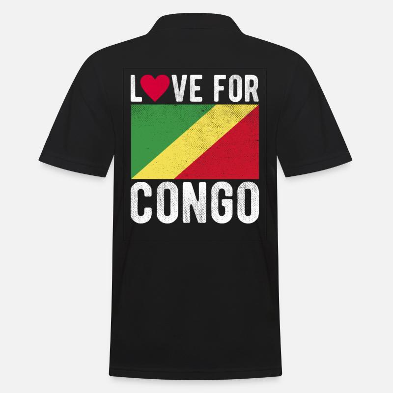 Kongo Souvenir - Männer Poloshirt - Schwarz