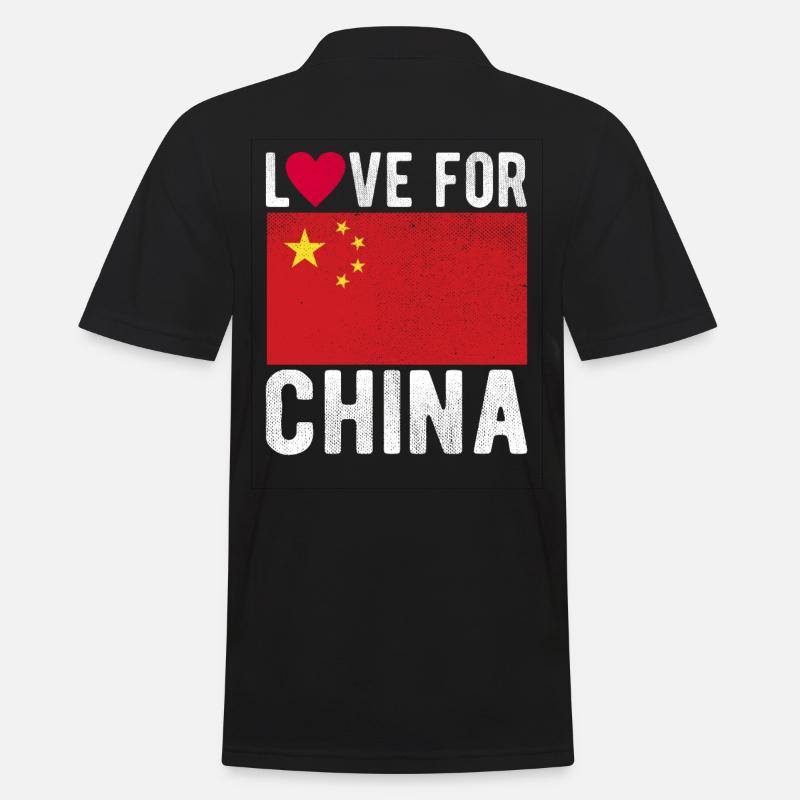 China Souvenir - Männer Poloshirt - Schwarz