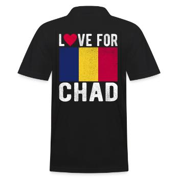 Chad Souvenir - Men's Polo Shirt - black - Back - Kai (181cm)