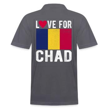 Chad Souvenir - Men's Polo Shirt - charcoal grey - Back - Nico (186cm)