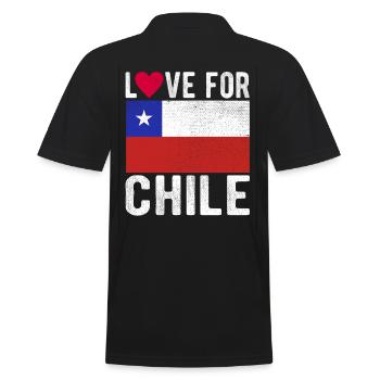 Chile Souvenir - Männer Poloshirt - Schwarz - Hinten - Kai (181cm)