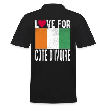 Côte d’Ivoire Souvenir - Polo Homme - noir - Dos - Kai (181cm)