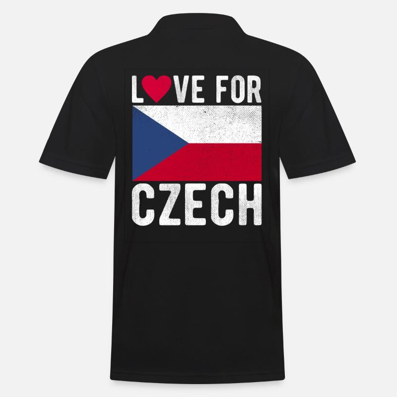 Tschechisch Souvenir - Männer Poloshirt - Schwarz