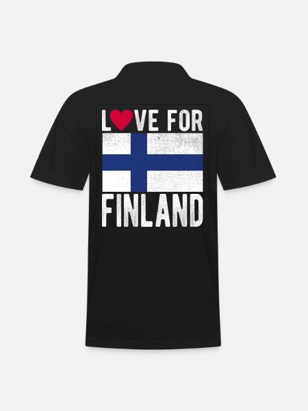 Finland Souvenir - Men's Polo Shirt - black