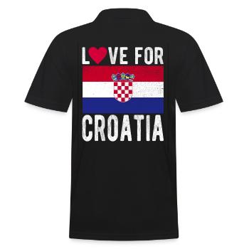 Croatia Souvenir - Men's Polo Shirt - black - Back - Kai (181cm)