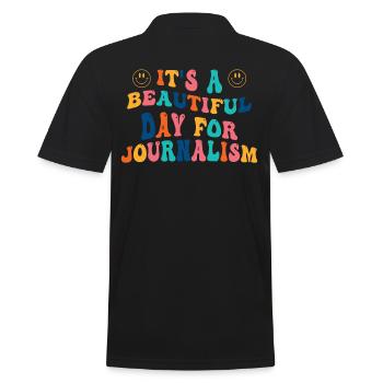 Journalistin Journalismus Geschenk - Männer Poloshirt - Schwarz - Hinten - Kai (181cm)
