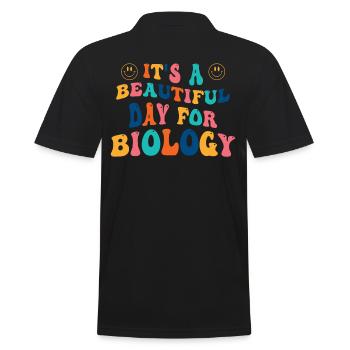 Biologiste Spruch - Polo Homme - noir - Dos - Kai (181cm)