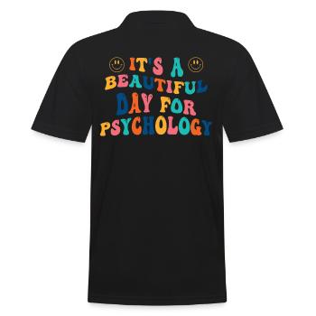Psychologie Psychologin Geschenk - Männer Poloshirt - Schwarz - Hinten - Kai (181cm)