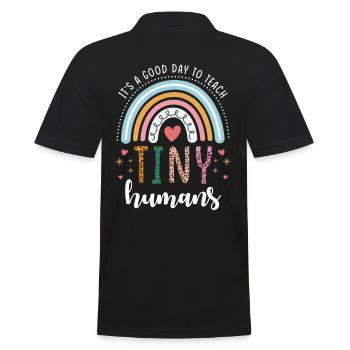 Primary school teacher rainbow - Men's Polo Shirt - black - Back - Kai (181cm)