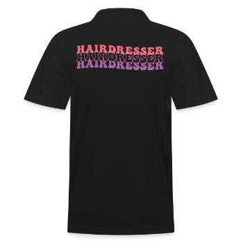 Infirmière Hippie - Polo Homme - noir - Dos - Kai (181cm)