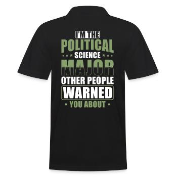 Diplôme en sciences politiques - Polo Homme - noir - Dos - Kai (181cm)