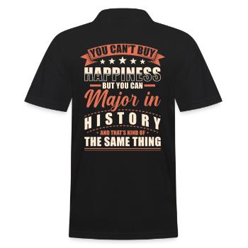 History Graduation - Men's Polo Shirt - black - Back - Kai (181cm)