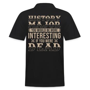 History Graduation - Men's Polo Shirt - black - Back - Kai (181cm)