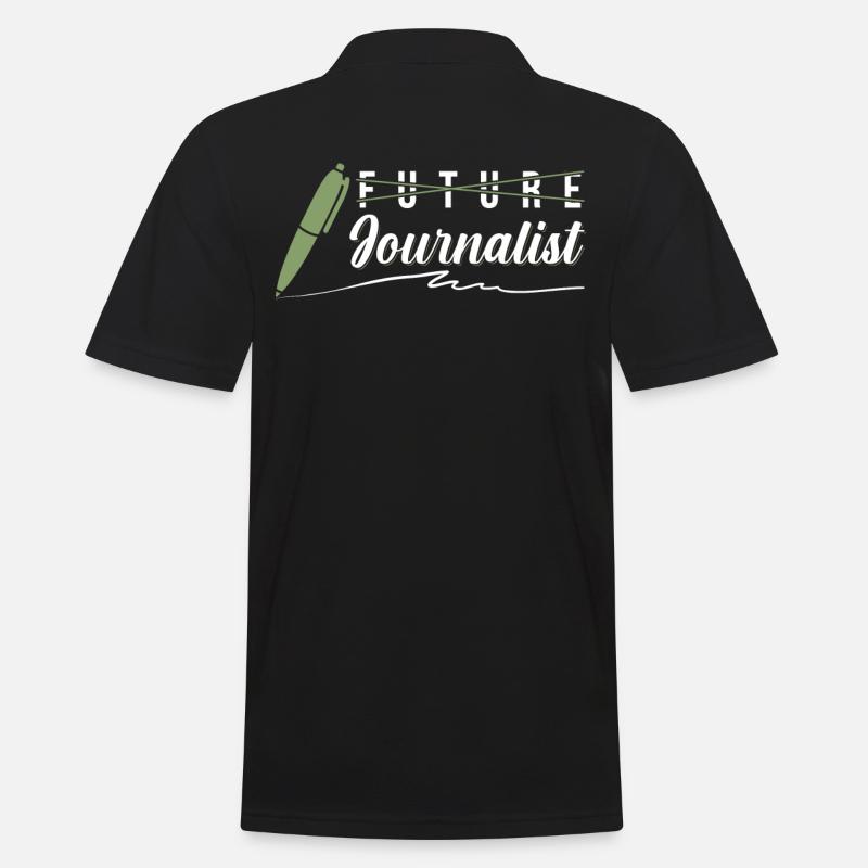 Journalismus Abschluss - Männer Poloshirt - Schwarz