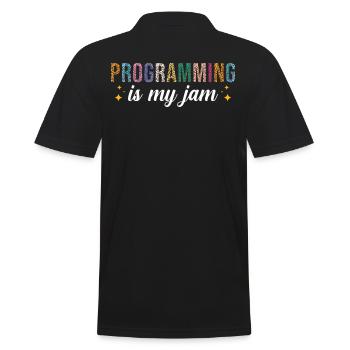 Programming is my passion - Men's Polo Shirt - black - Back - Kai (181cm)