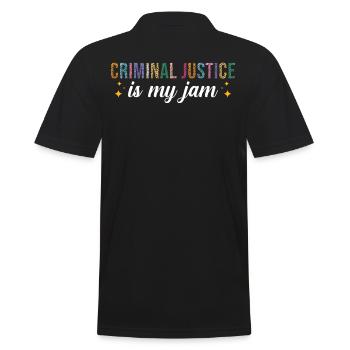 Criminal justice is my passion - Men's Polo Shirt - black - Back - Kai (181cm)
