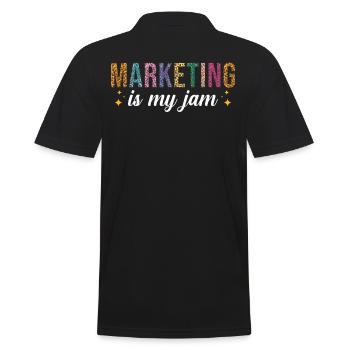 Le marketing est ma passion - Polo Homme - noir - Dos - Kai (181cm)